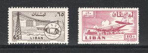 Lebanon #C252, C255   VF, Unused, OG, Hinged, CV $2.90  ...... 3440173