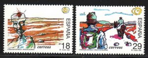 Spain #2780-81 ~ Cplt Set of 2  ~ Cela, Novels ~ Unused, LHM  (1994)