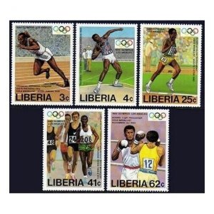 Liberia 999-1003,1004,MNH.Mi 1305-1309,Bl.108. Olympics Los Angeles-1984.Winners