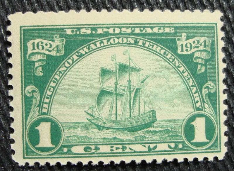 US #614 MNH Single, *GS*, Huguenot-Walloon, SCV $4.75 L12