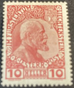 LIECHTENSTEIN # 2a-MINT/HINGED--SINGLE--ROSE--1915