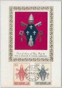 52735 - VATICANO - MAXIMUM CARD - 1965 RELIGION Pope Paul VI