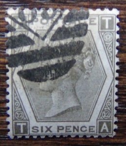 Great Britain 1872 - 1873 6d Grey Plate 12 SG125