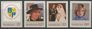 Mauritius 548-51 ** mint NH (minor bends) Diana wedding (2204 68)