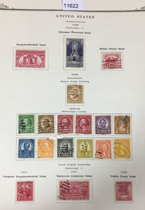 MOMEN: US STAMPS  # 627-645 1926-1928 USED COLLECTION  LOT #11622