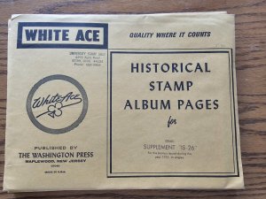 White Ace Stamp Supplement Israel Singles IS-26 for 1975 NOS