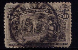 US SCOTT #237 USED 10c HEAVY CANCELLATION F-VF