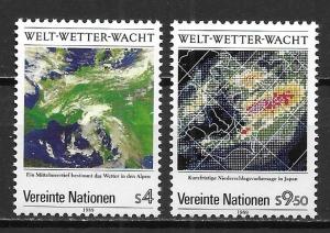 UN Vienna 91-92 World Weather Watch set MNH