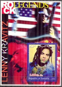 Somalia 2002 Music Rock Legends Lenny Kravitz S/S MNH Private