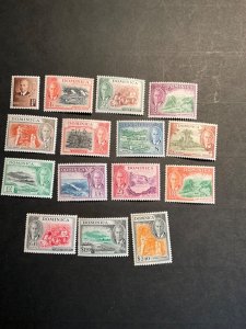 Stamps Dominica Scott #122-36 never hinged