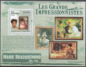 2009 Comoros Islands 2605/B544 Painting / Marie Bracquemond 15,00 €