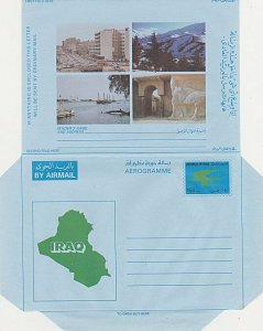 IRAQ 150 fils Bird / Map pictorial aerogramme unused........................L200