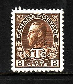 Canada-Sc#MR4-Unused 2c + 1c brown war tax -KGV-og-NH-1916-Cdn743-there is