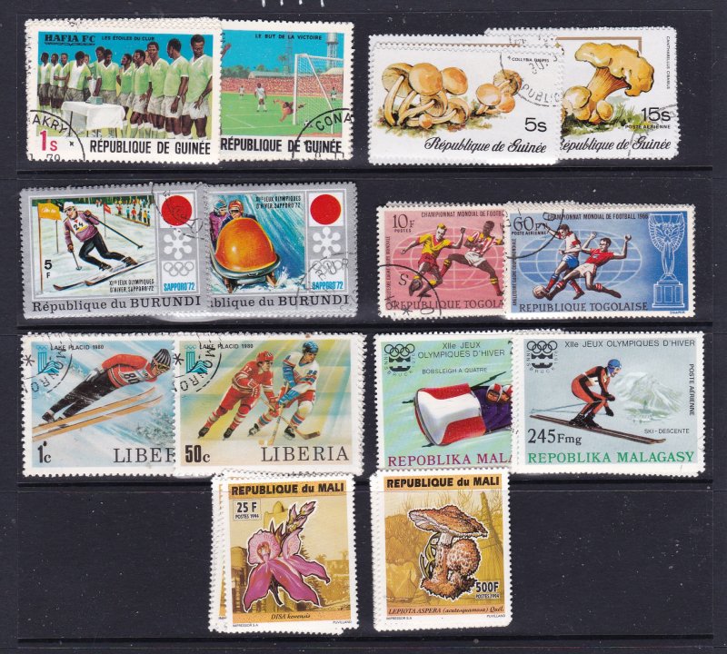 Africa x 5 used & 2 mint full sets, nice collection builder