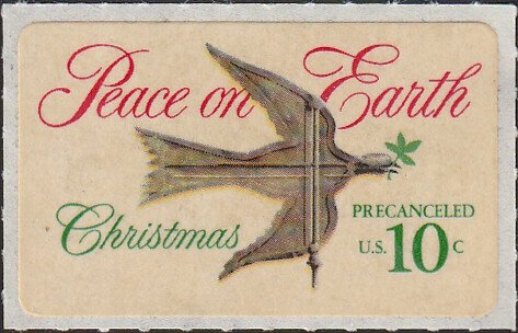 # 1552 MINT NEVER HINGED ( MNH ) CHRISTMAS DOVE AND WEATHER VANE SELF STICK