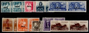 SOUTH WEST AFRICA GVI SG114-122, 1941-43 War effort set, M MINT. Cat £60.