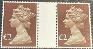 GREAT BRITAIN # MH175-MINT/NEVER HINGED---GUTTER PAIR---1970-95(LOTC9)