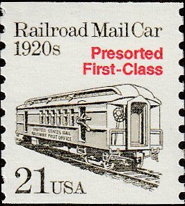 # 2265 MINT NEVER HINGED ( MNH ) 1920''S RAILROAD MAIL CAR'