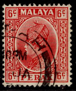 MALAYSIA - Perak GV SG92, 6c scarlet, FINE USED. Cat £10.