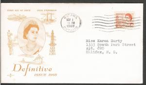 Canada 459 FDC. 1968, Transportation, Queen, Train