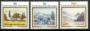 LIECHTENSTEIN 1983 Landscape Paintings Set Sc 759--761 MNH