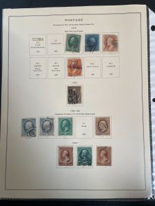 US Stamp Collection on Scott National Album pages, 1850's to 1960's