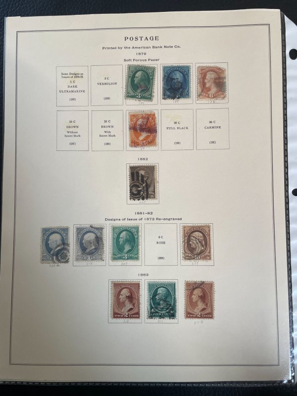 US Stamp Collection on Scott National Album pages, 1850's to 1960's