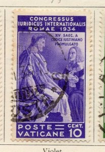 Vatican City Italy 1935 Early Issue Fine Used 10c. 149210
