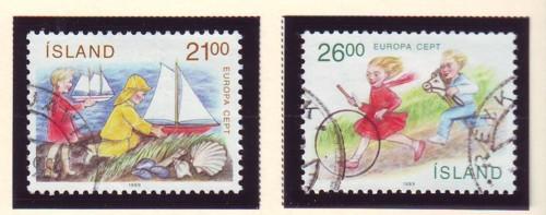 Iceland Sc 675-6 1989 Europa stamp set used