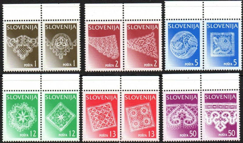 Slovenia Sc #262a-272a MNH pairs