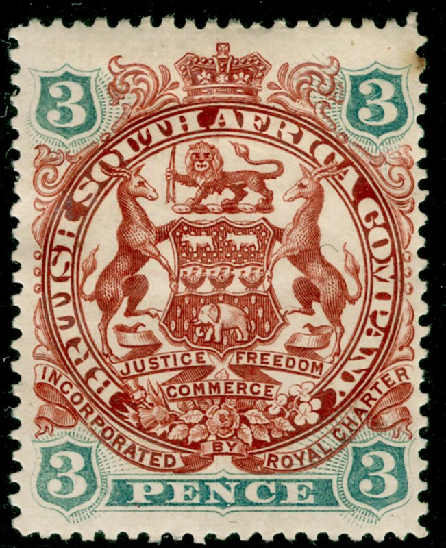 RHODESIA SG69, 3d brown-red & slate-blue, M MINT. Cat £11.