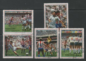 Thematic Stamps Sports - PARAGUAY 1987 W.C.FOOTBALL 5v used