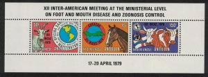 Neth. Antilles Goat Cattle Horse MS 1979 MNH SG#MS693