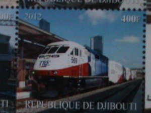 ​DJIBOUTI-2012-CLASSIC & MODEN TRAINS IMPERF-MNH S/S-VF WE SHIP TO WORLDWIDE
