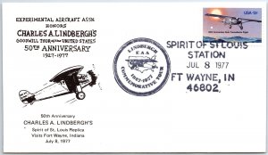 US SPECIAL EVENT COVER LINDBERGH'S GOODWILL TOUR OF THE U.S. FORT WAYNE IND 1977