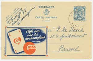 Publibel - Postal stationery Belgium 1943 Playing card - Ace