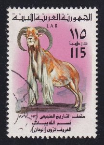 Libya  #617  used  1976 wild mountain sheep  115d