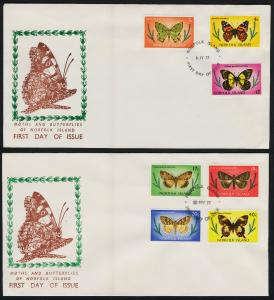 Norfolk Island 201-17 on FDC's Butterflies