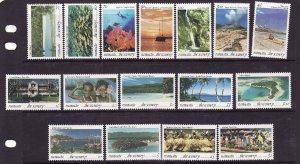 Vanuatu-Sc#595-610- id9-unused NH set-Island scenes-1993-please note that