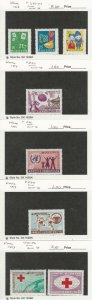 Korea, Postage Stamp, #287-289, 290, 292, 294-296 Mint LH, 1958-59, JFZ