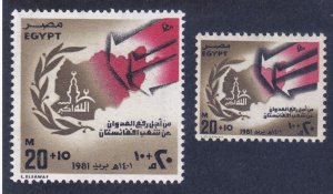 Egypt B48-49 MNH 1981 Afghan Solidarity Set of 2 Very Fine