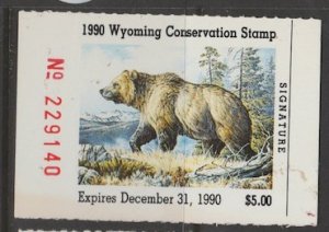 U.S. Scott Scott #7 Wyoming Conservation Stamp - Unused Single