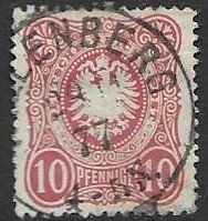 Germany  31   1875  10 pf  fine  used