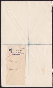 GILBERT & ELLICE IS 1937 NZ POST OFFICE Reg cover ex FANNING ISLAND........68783 