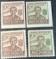 PHILIPPINES # 528-529 & 528a-529a-MH--2 COMPLETE SETS--PERF AND IMPERF--1948