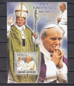 Guinea Bissau, 2005 issue. Pope John Paul II s/sheet.