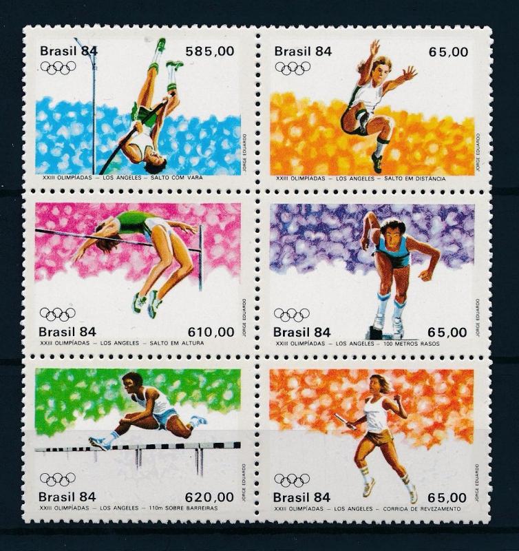 [55642] Brazil Brasilien 1984 Olympic games Los Angeles Athletics MNH