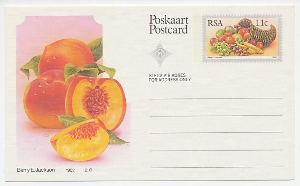 Postal stationery Republic of South Africa 1982 Peach