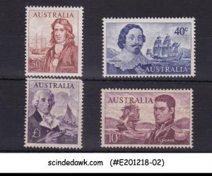 AUSTRALIA - 1963-71 EXPLORERS & SHIPS SCOTT#377,378,412 & 413 4V MNH