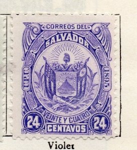 Salvador 1895 Early Issue Fine Mint Hinged 24c. 126350